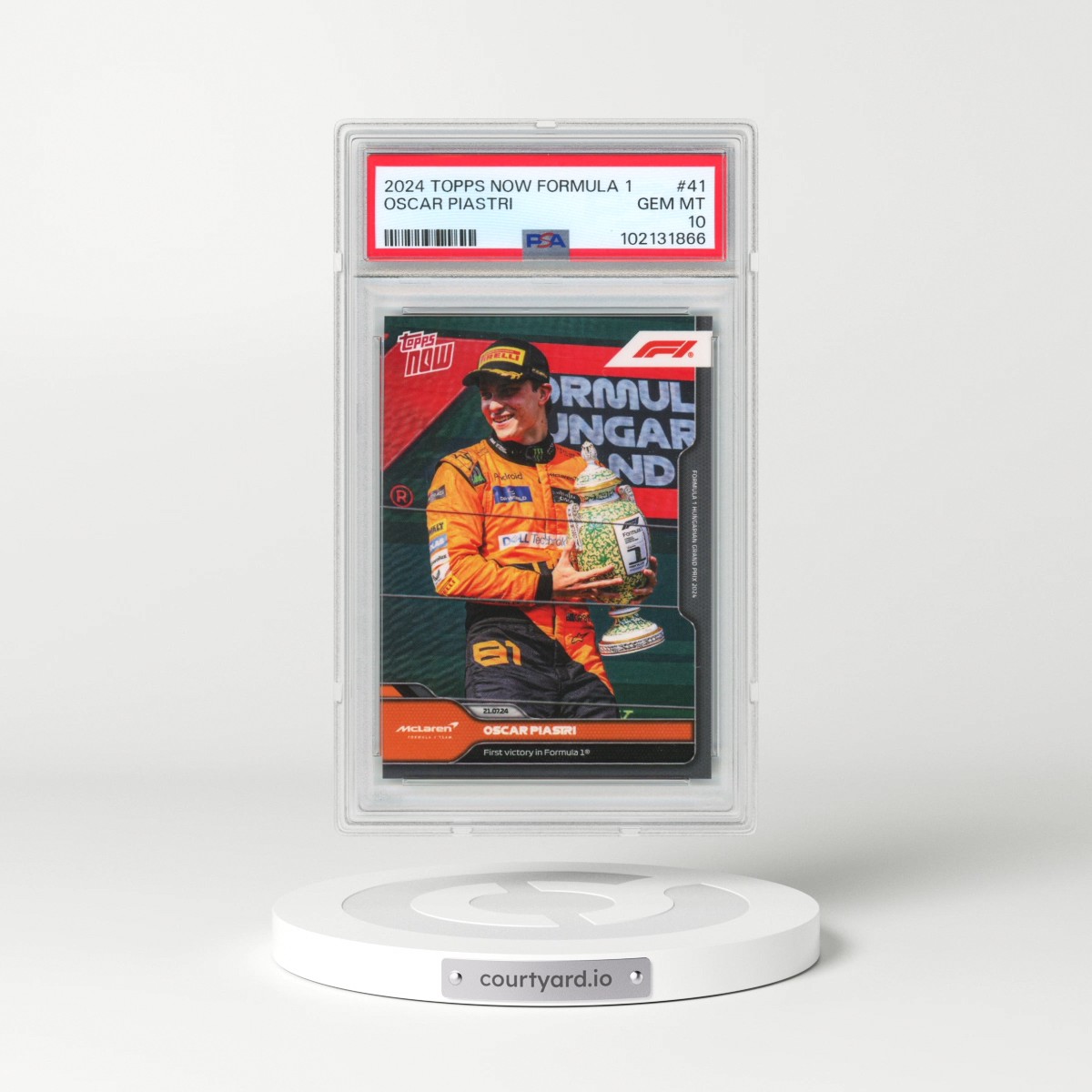 2024 Topps Now Formula 1 #41 Oscar Piastri (PSA 10 GEM MINT)