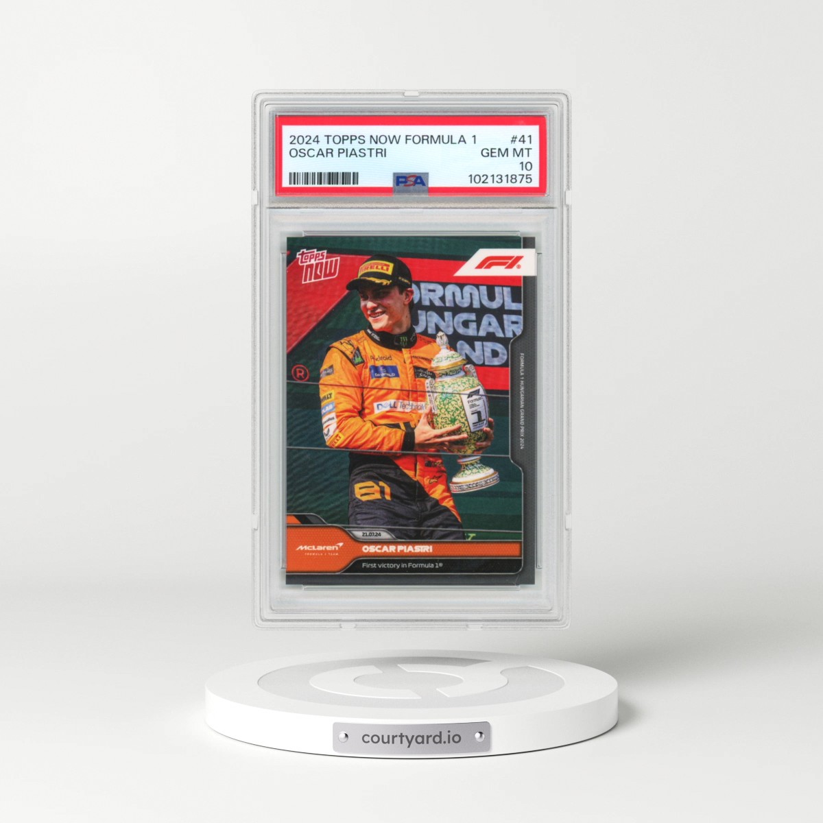 2024 Topps Now Formula 1 #41 Oscar Piastri (PSA 10 GEM MINT)