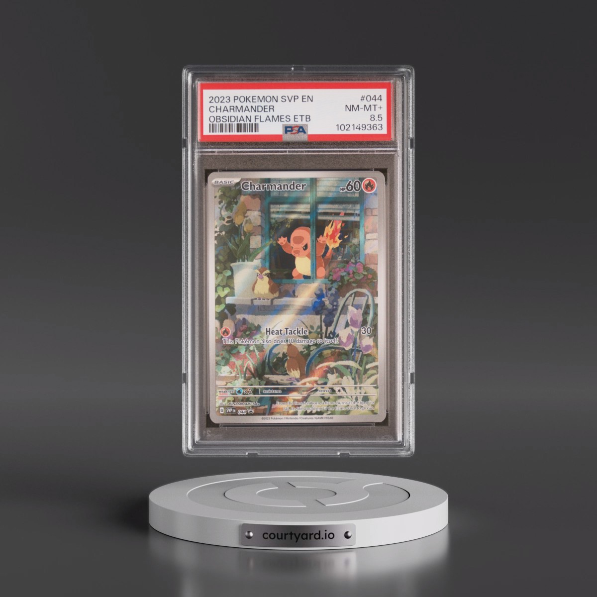 2023 Pokémon Svp EN-SV Black Star Promo #044 Charmander - Obsidian Flames Elite Trainer Box (PSA 8.5 NM-MT+)