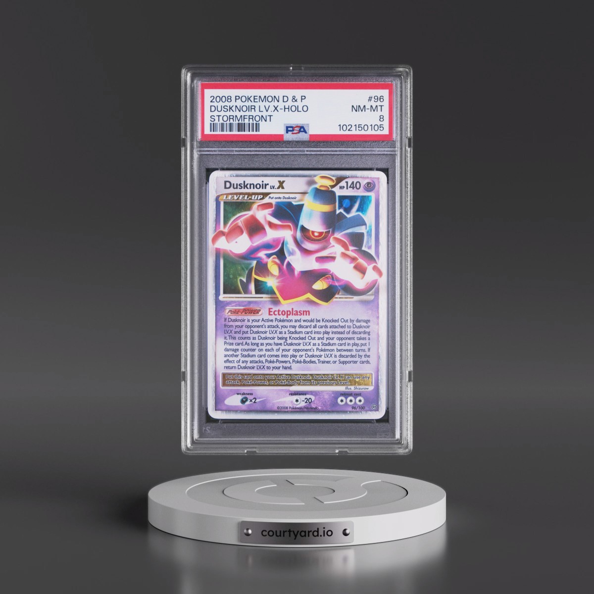 2008 Pokémon Diamond & Pearl Stormfront #96 Dusknoir LV.X - Holo (PSA 8 NM-MT)