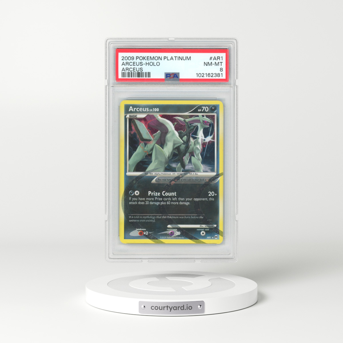 2009 Pokémon Platinum Arceus #AR1 Arceus - Holo (PSA 8 NM-MT)