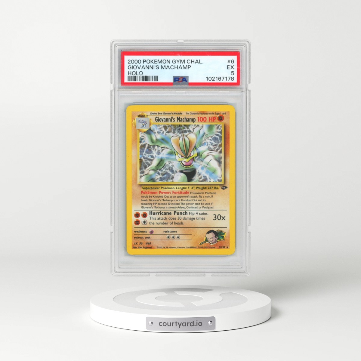 2000 Pokémon Gym Challenge #6 Giovanni's Machamp - Holo (PSA 5 EX)