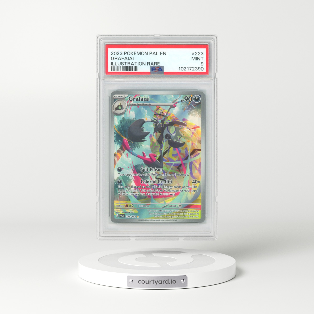 2023 Pokémon Pal EN-Paldea Evolved #223 Grafaiai - Illustration Rare (PSA 9 MINT)