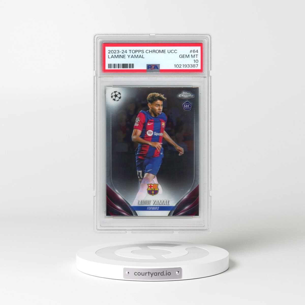 2023-24 Topps Chrome UEFA Club Competitions #64 Lamine Yamal (PSA 10 GEM MINT)