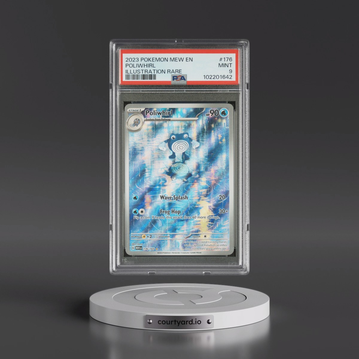 2023 Pokémon Mew EN-151 #176 Poliwhirl - Illustration Rare (PSA 9 MINT)