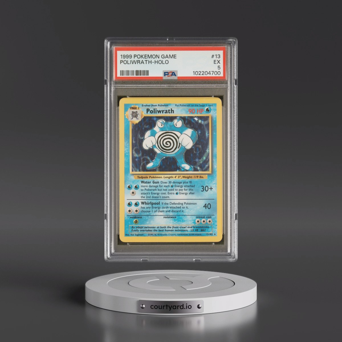 1999 Pokémon Game #13 Poliwrath - Holo (PSA 5 EX)