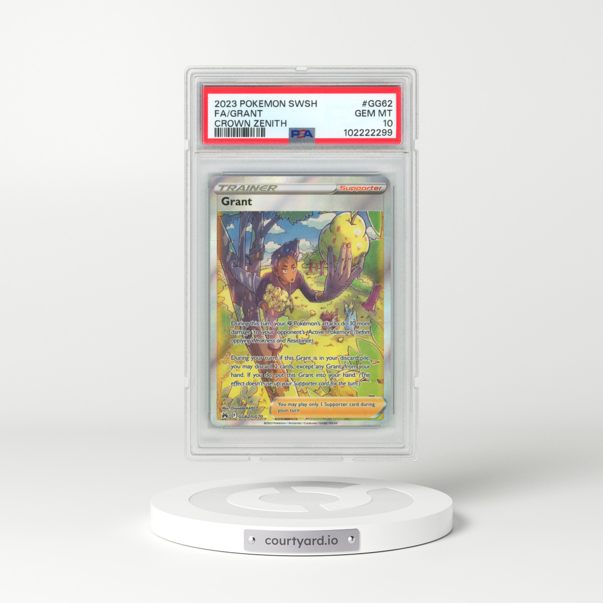 2023 Pokémon Sword and Shield Crown Zenith #GG62 Grant - Full Art (PSA 10 GEM MINT)