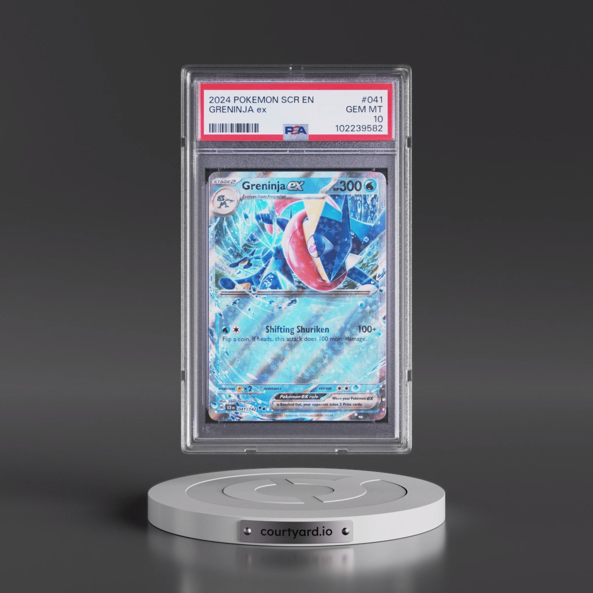 2024 Pokémon Scr EN-Stellar Crown #041 Greninja EX - Holo (PSA 10 GEM MINT)