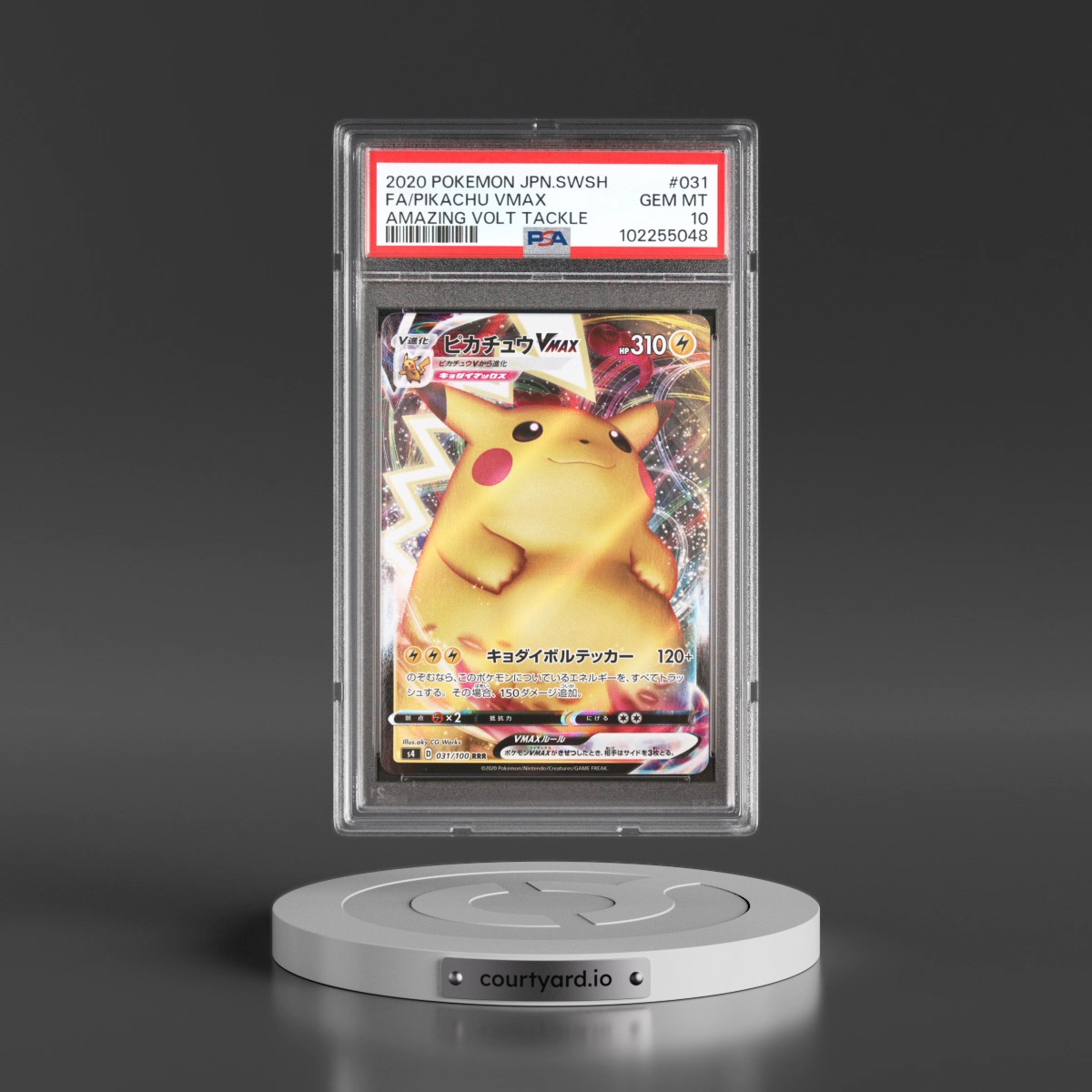 2020 Pokémon Sword & Shield Amazing Volt Tackle #031 Pikachu Vmax - Full Art (PSA 10 GEM MINT)