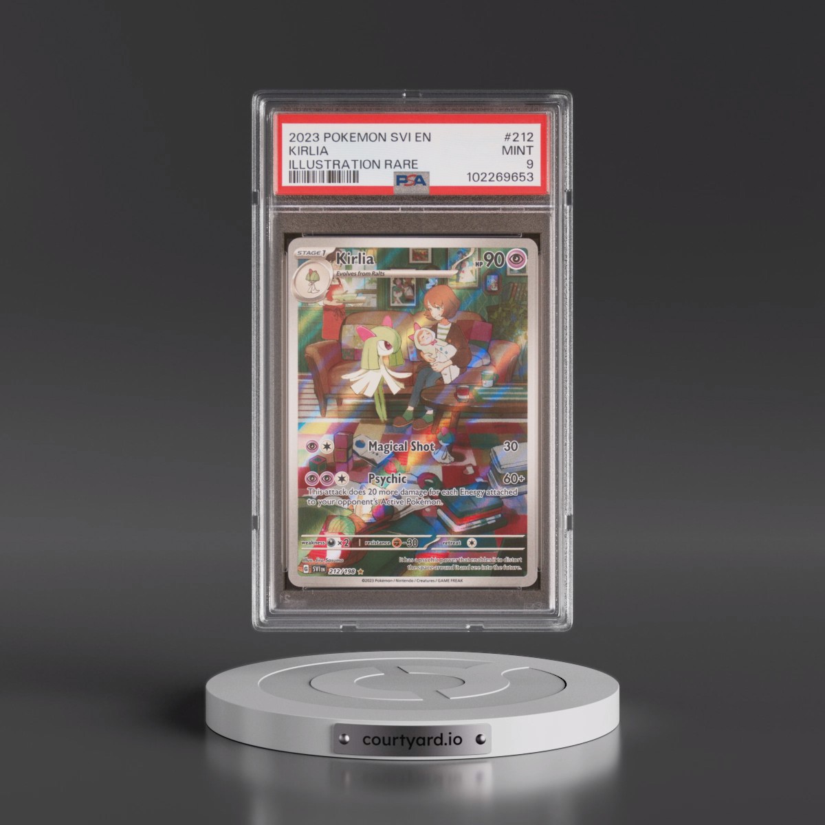 2023 Pokémon Svi EN-Scarlet & Violet #212 Kirlia - Illustration Rare (PSA 9 MINT)