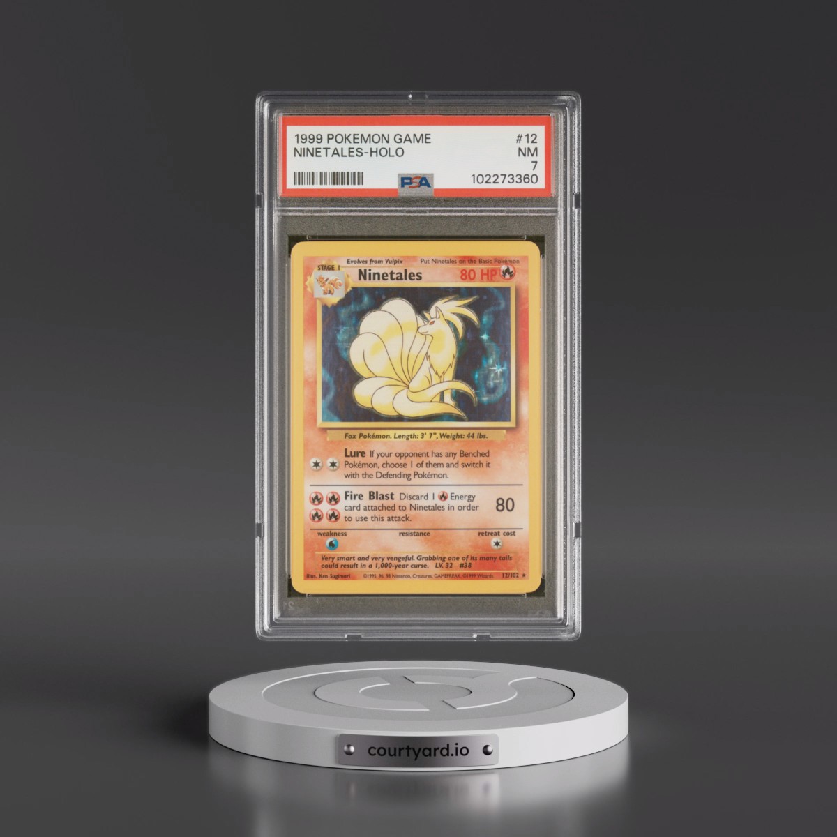 1999 Pokémon Game Ninetales - Holo #12 PSA 7