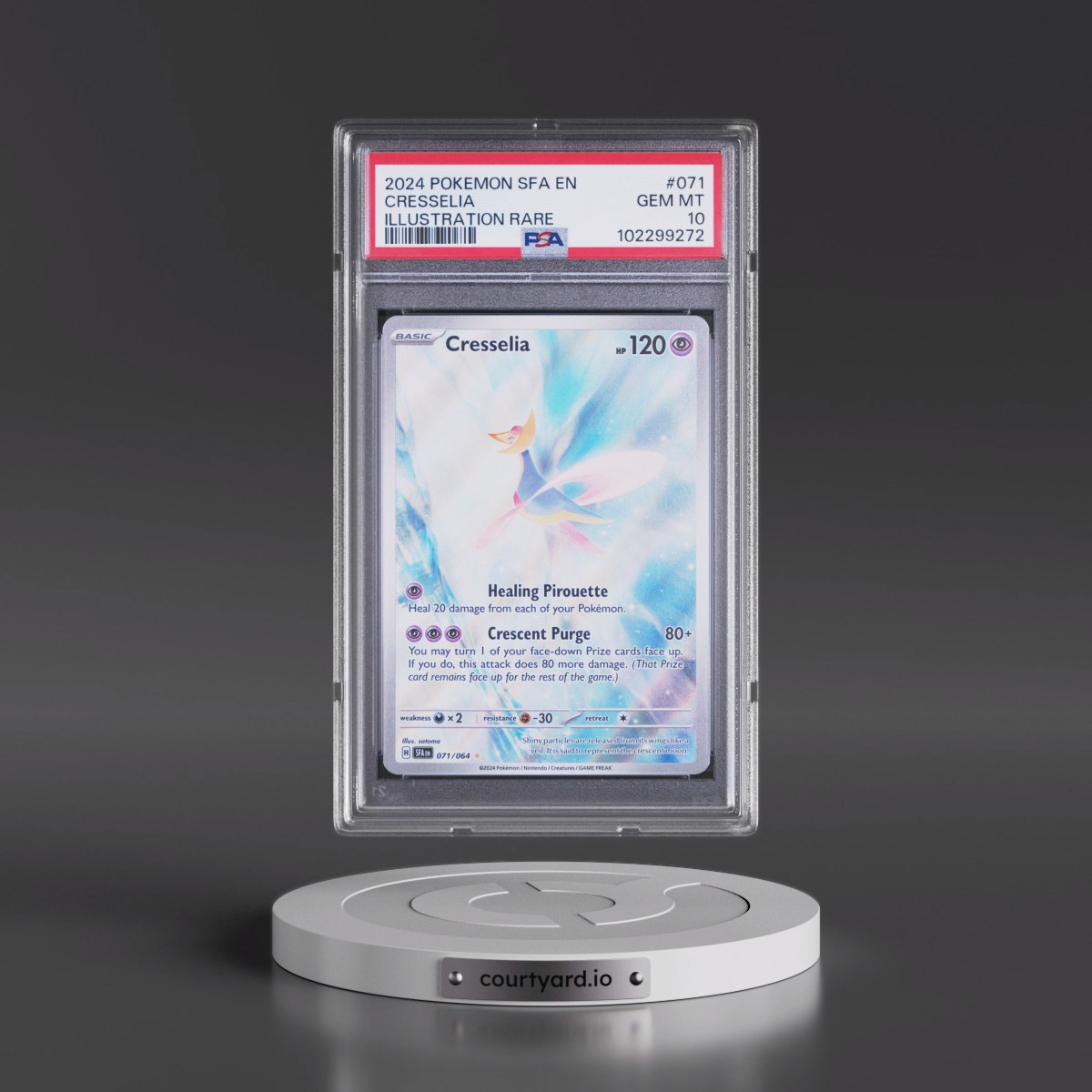 2024 Pokémon Sfa EN-Shrouded Fable #071 Cresselia - Illustration Rare (PSA 10 GEM MINT)