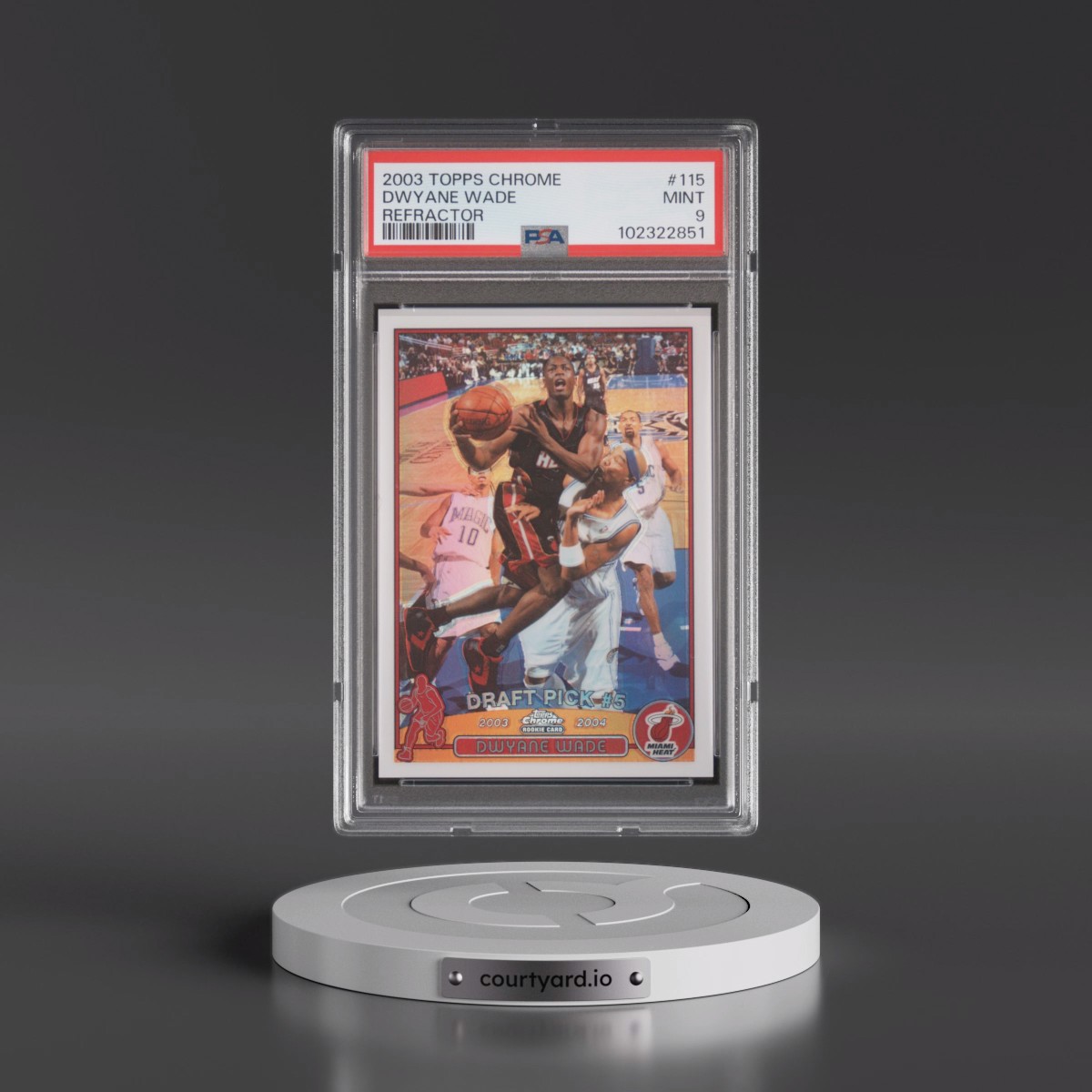 2003 Topps Chrome #115 Dwyane Wade - Refractor (PSA 9 MINT) - Photo