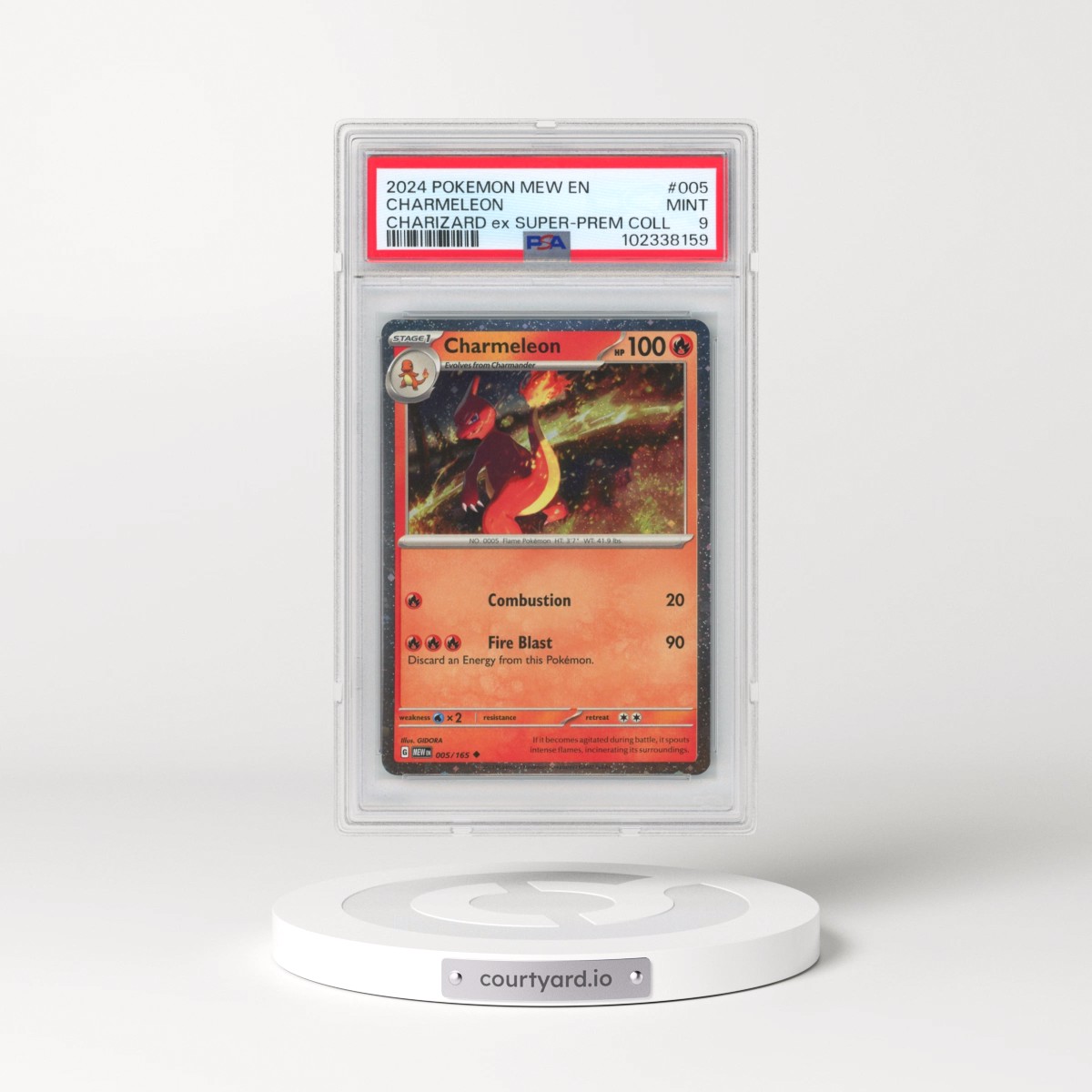 2024 Pokémon Mew EN-151 #005 Charmeleon - Charizard EX Super-Premium Collection (PSA 9 MINT)