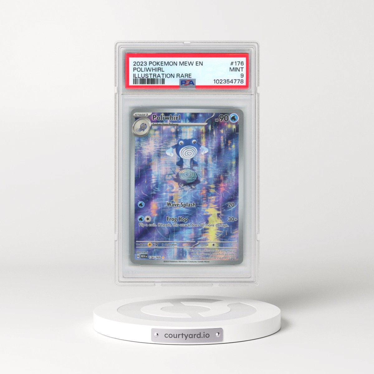 2023 Pokémon Mew EN-151 #176 Poliwhirl - Illustration Rare (PSA 9 MINT)