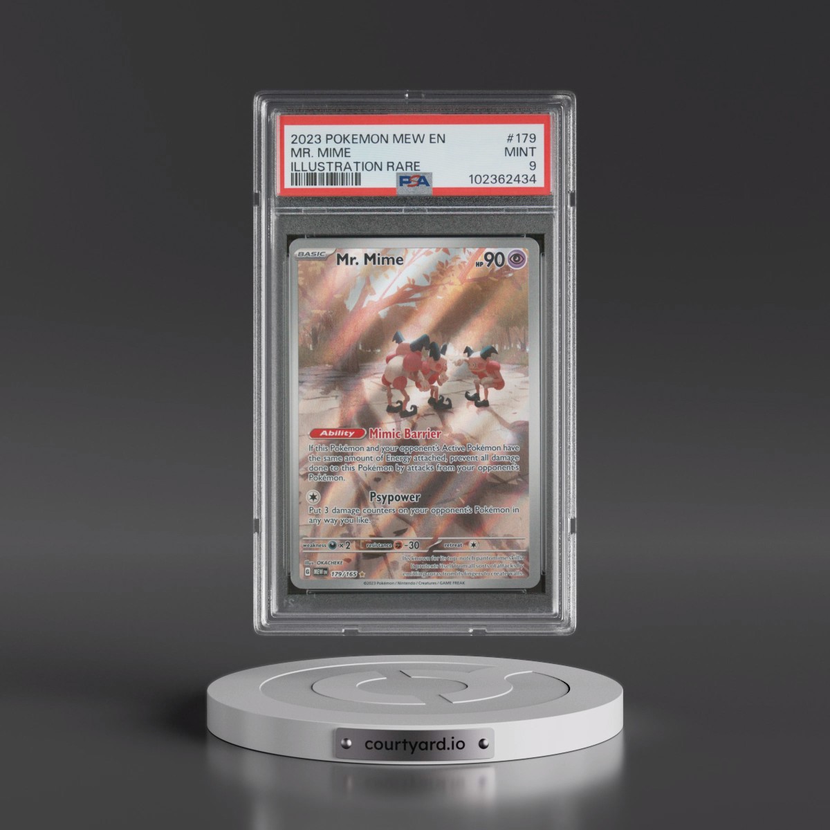 2023 Pokémon Mew EN-151 #179 Mr. Mime - Illustration Rare (PSA 9 MINT)