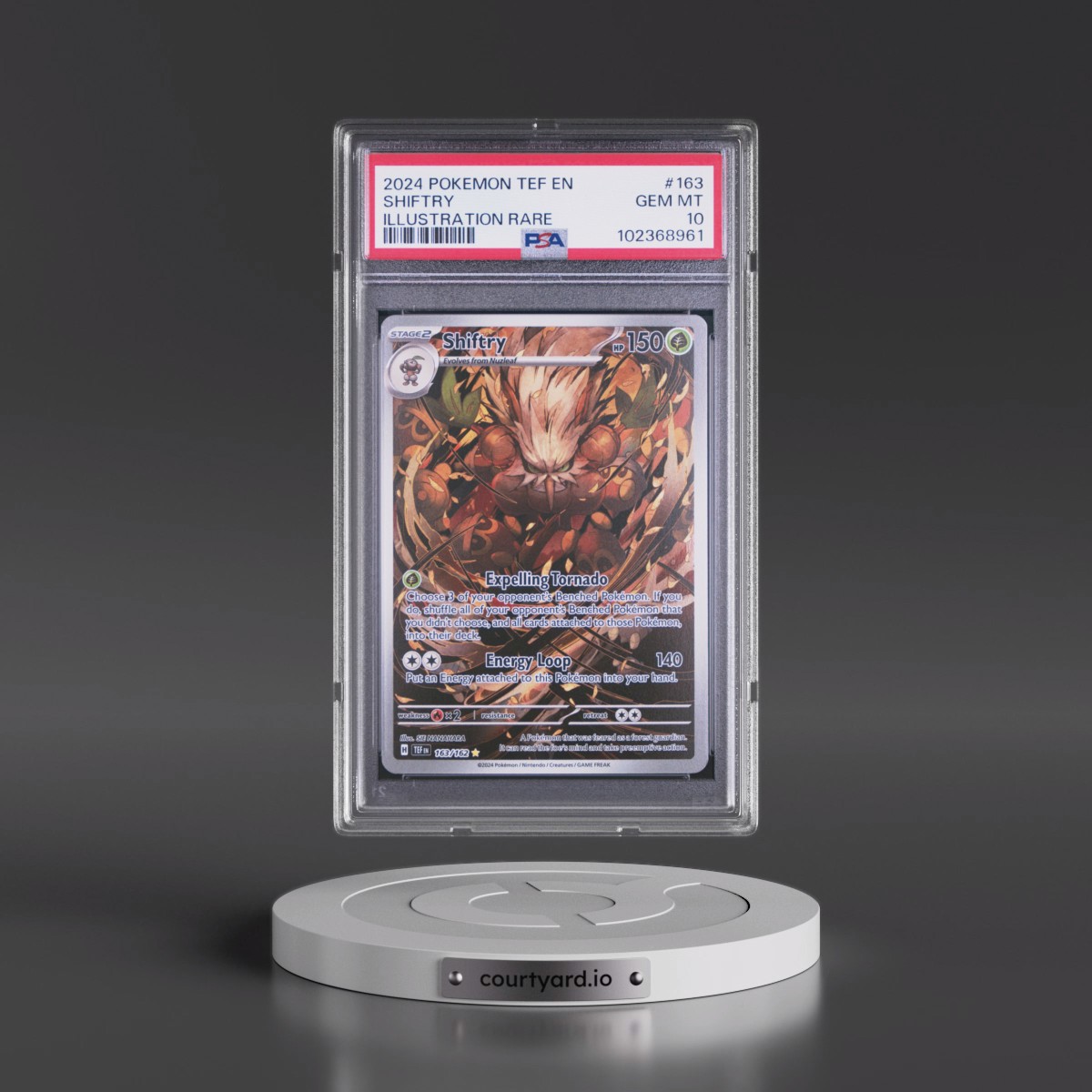 2024 Pokémon Tef EN-Temporal Forces #163 Shiftry - Illustration Rare (PSA 10 GEM MINT)