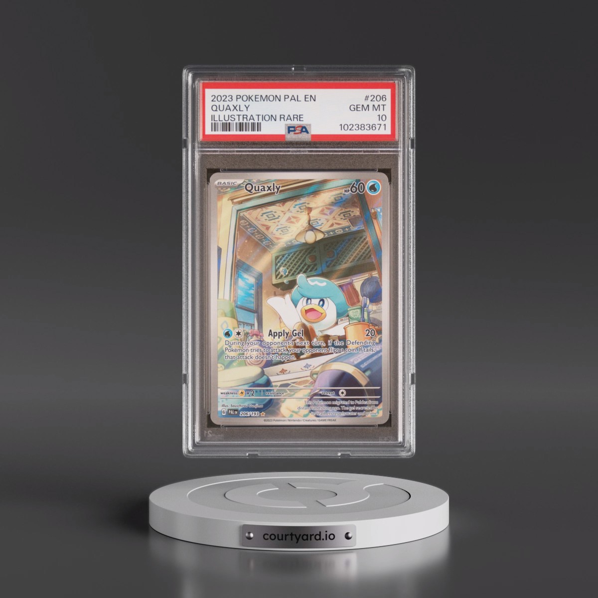 2023 Pokémon Pal EN-Paldea Evolved #206 Quaxly - Illustration Rare (PSA 10 GEM MINT)