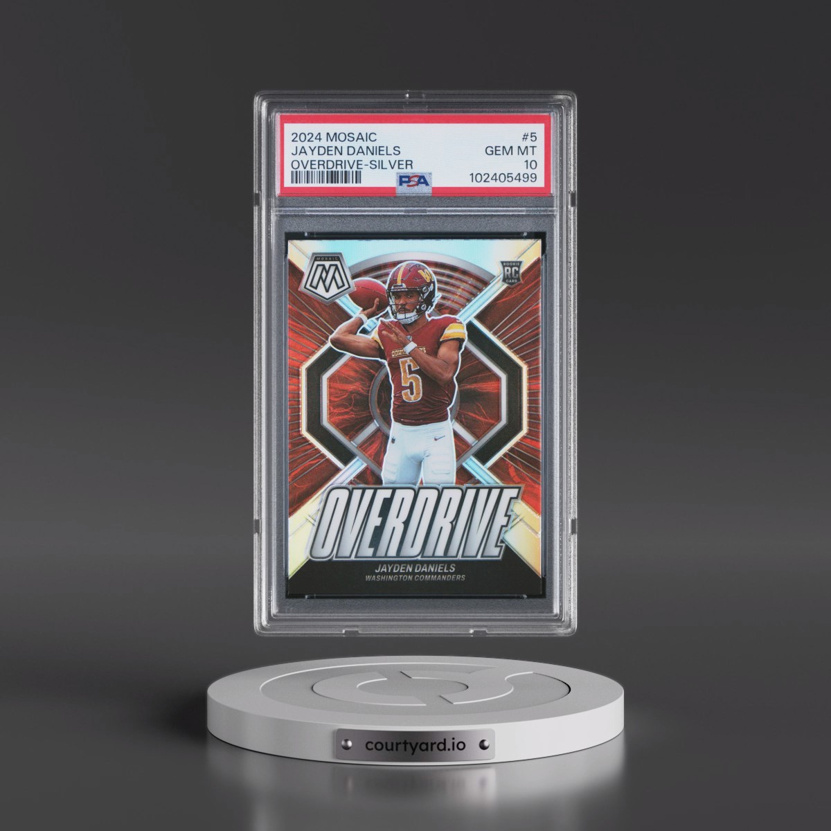 2024 Panini Mosaic Overdrive #5 Jayden Daniels - Silver (PSA 10 GEM MINT)