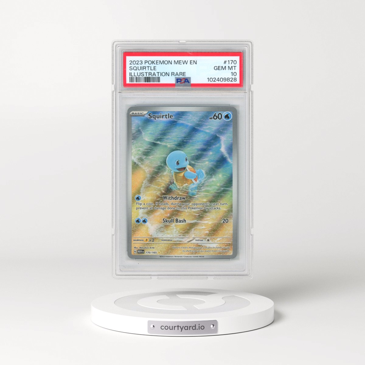2023 Pokémon Mew EN-151 #170 Squirtle - Illustration Rare (PSA 10 GEM MINT)