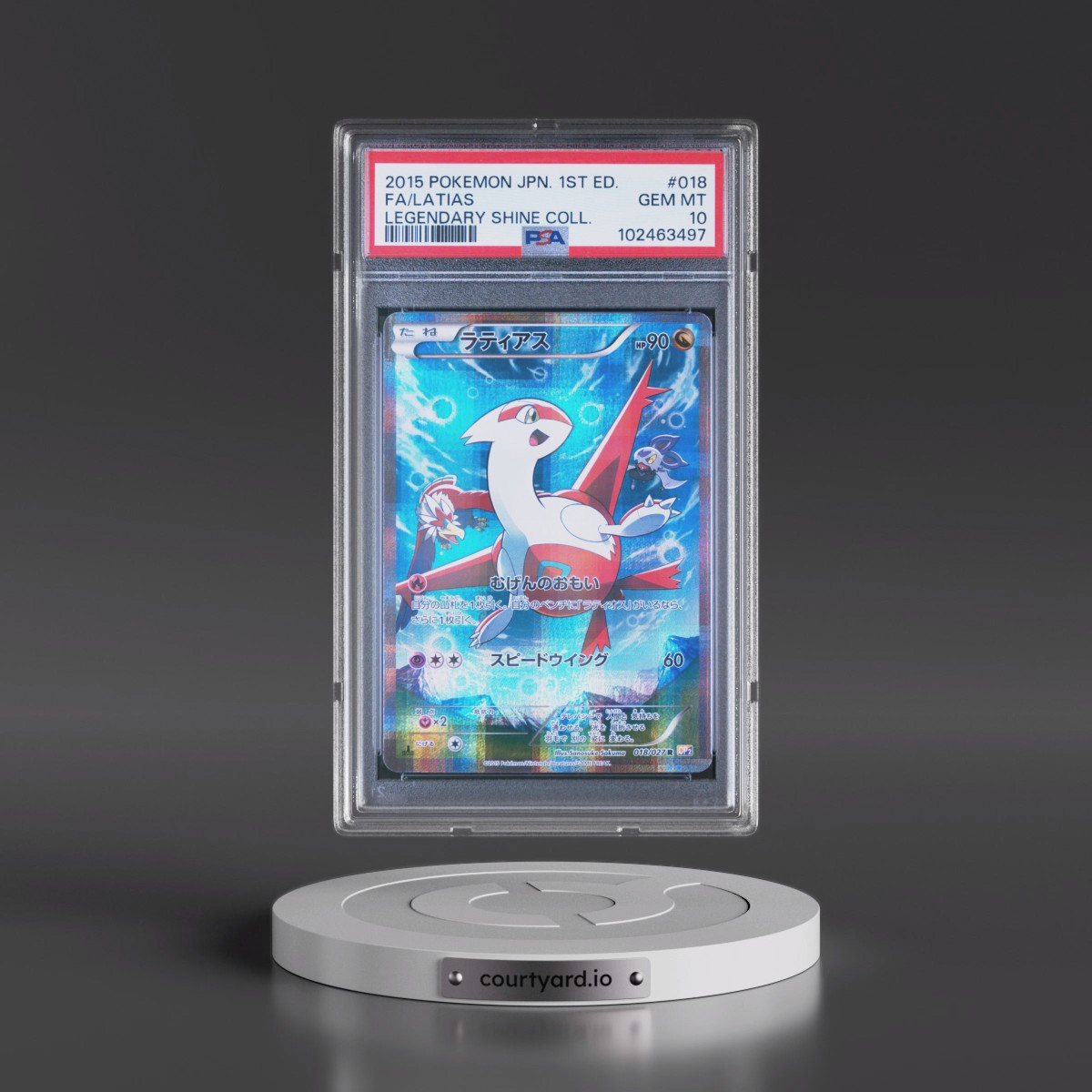 2015 Pokémon Legendary Shine Collection #018 Latias - 1st Edition Full Art (PSA 10 GEM MINT)