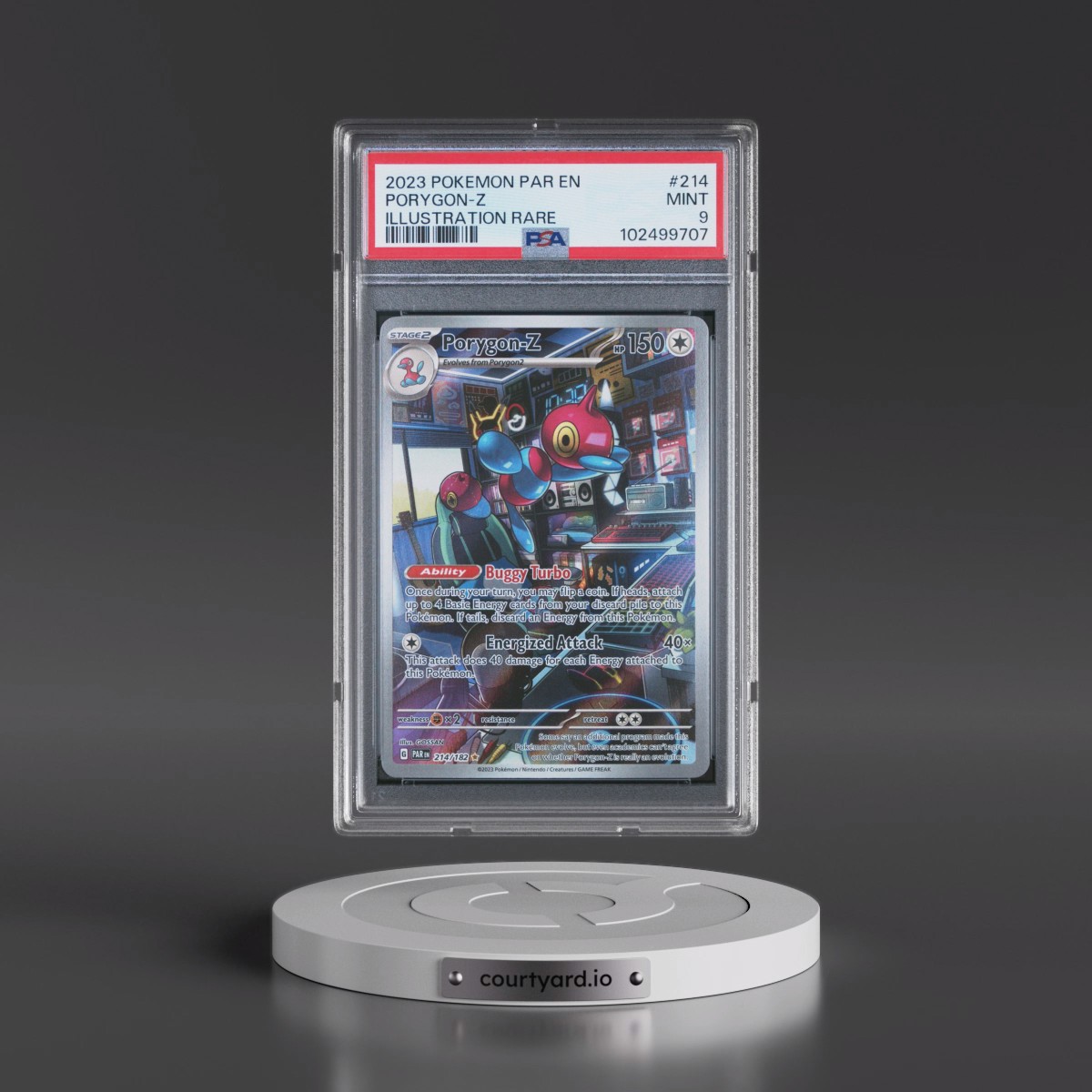 2023 Pokémon Par EN-Paradox Rift #214 Porygon-Z - Illustration Rare (PSA 9 MINT)