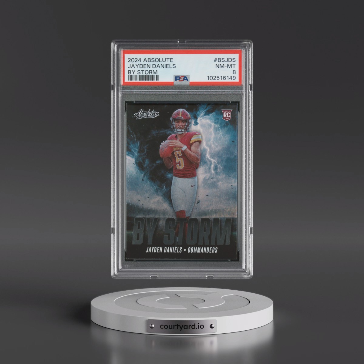 2024 Panini Absolute By Storm #BSJDS Jayden Daniels (PSA 8 NM-MT)