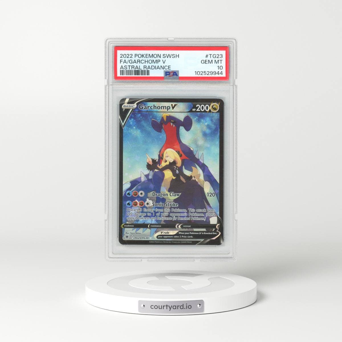 2022 Pokémon Sword & Shield Astral Radiance #TG23 Garchomp V - Holo Full Art (PSA 10 GEM MINT)