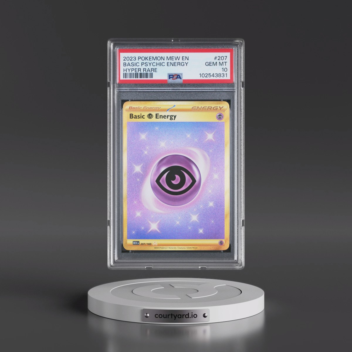 2023 Pokémon Mew EN-151 #207 Basic Psychic Energy - Hyper Rare (PSA 10 GEM MINT)