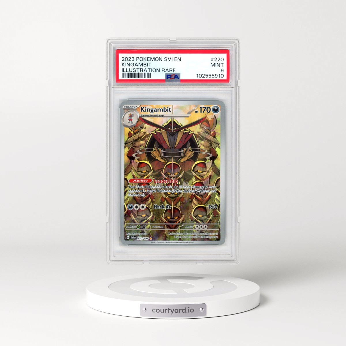 2023 Pokémon Svi EN-Scarlet & Violet #220 Kingambit - Illustration Rare (PSA 9 MINT)