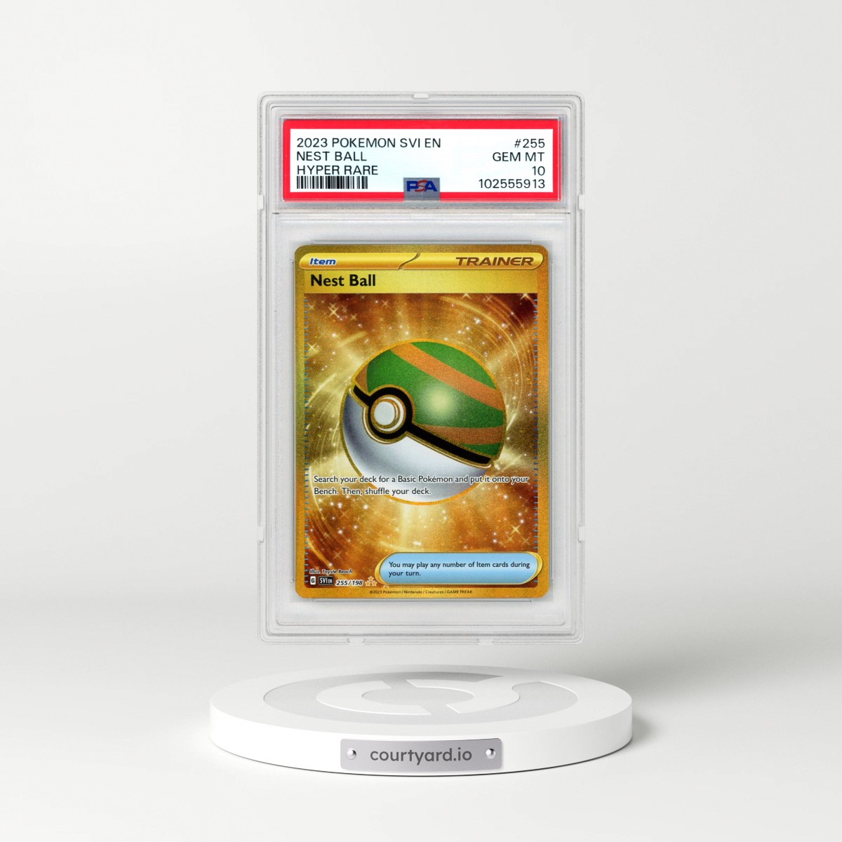 2023 Pokémon Svi EN-Scarlet & Violet #255 Nest Ball - Hyper Rare (PSA 10 GEM MINT)