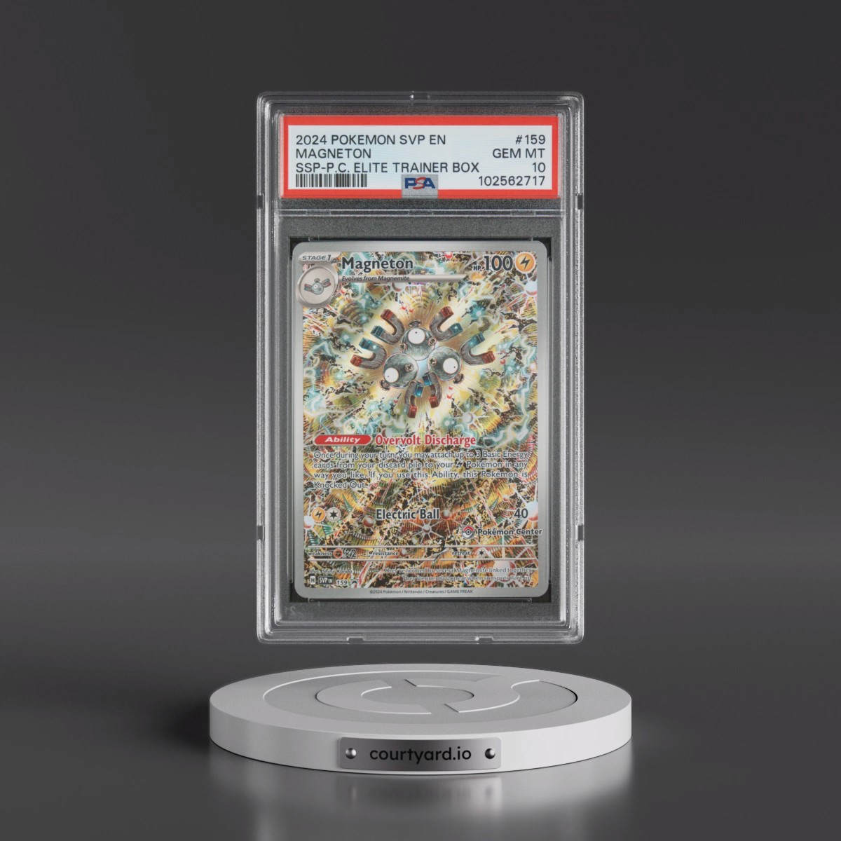2024 Pokémon Svp EN-SV Black Star Promo #159 Magneton - Surging Sparks Pokemon Center Elite Trainer Box (PSA 10 GEM MINT)