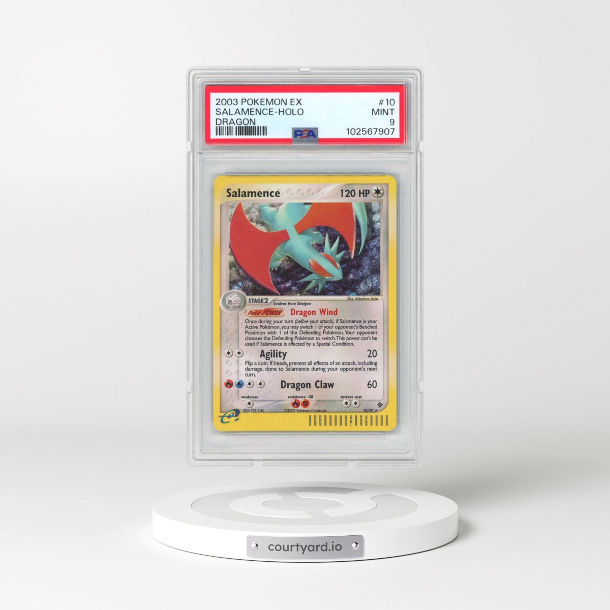 2003 Pokémon EX Dragon #10 Salamence - Holo (PSA 9 MINT)