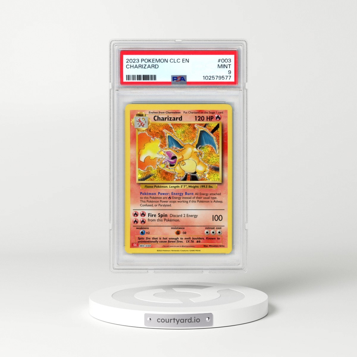 2023 Pokémon Clc-Trading Card Game Classic Charizard & HO-Oh EX Deck #003 Charizard (PSA 9 MINT)