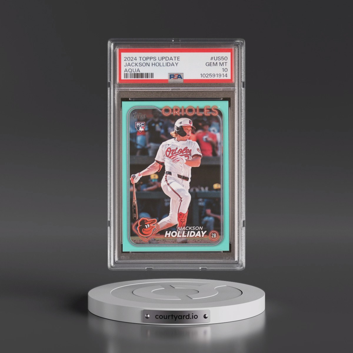 2024 Topps Update #US50 Jackson Holliday - Aqua (PSA 10 GEM MINT)
