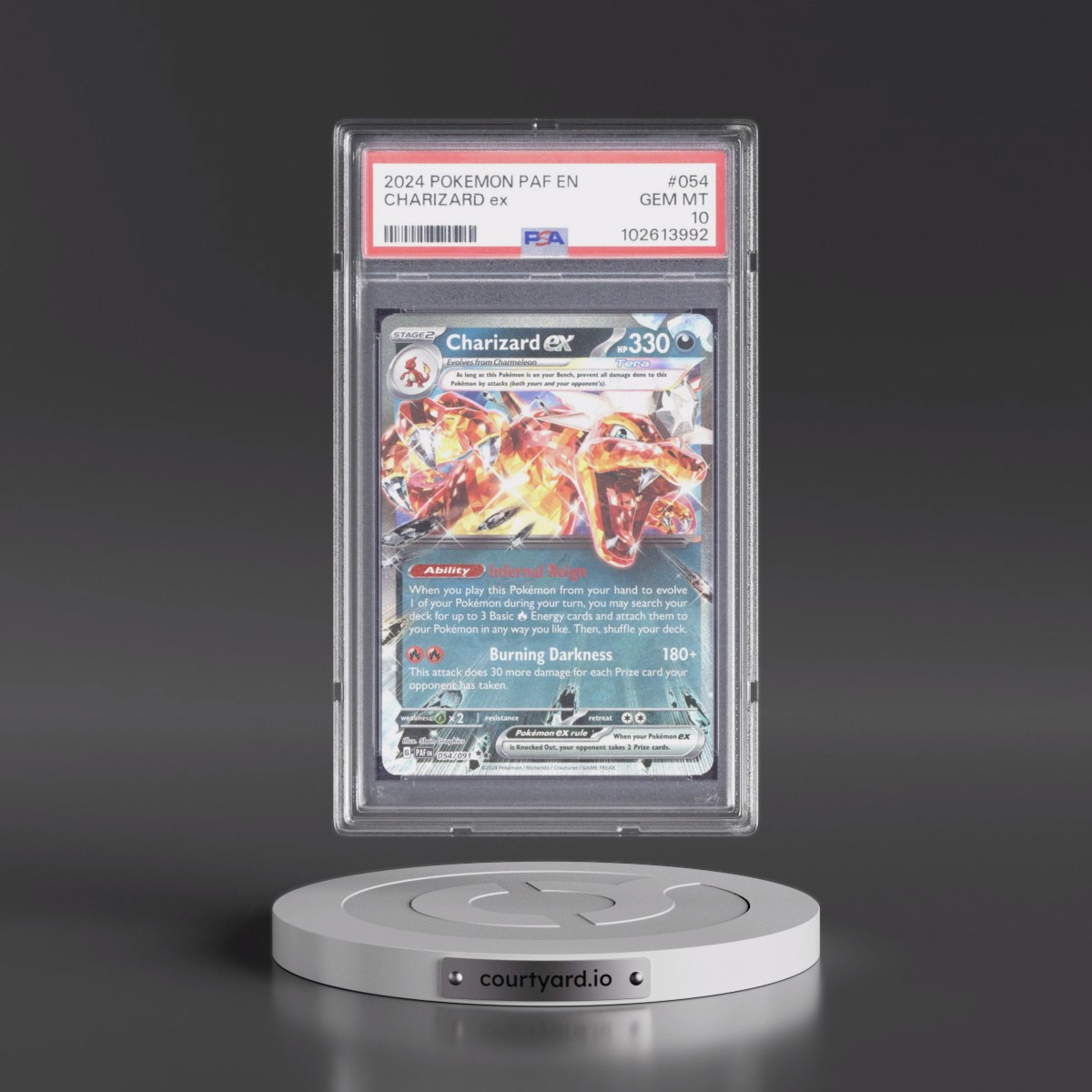 2024 Pokémon Paf EN-Paldean Fates #054 Charizard EX - Holo (PSA 10 GEM MINT)