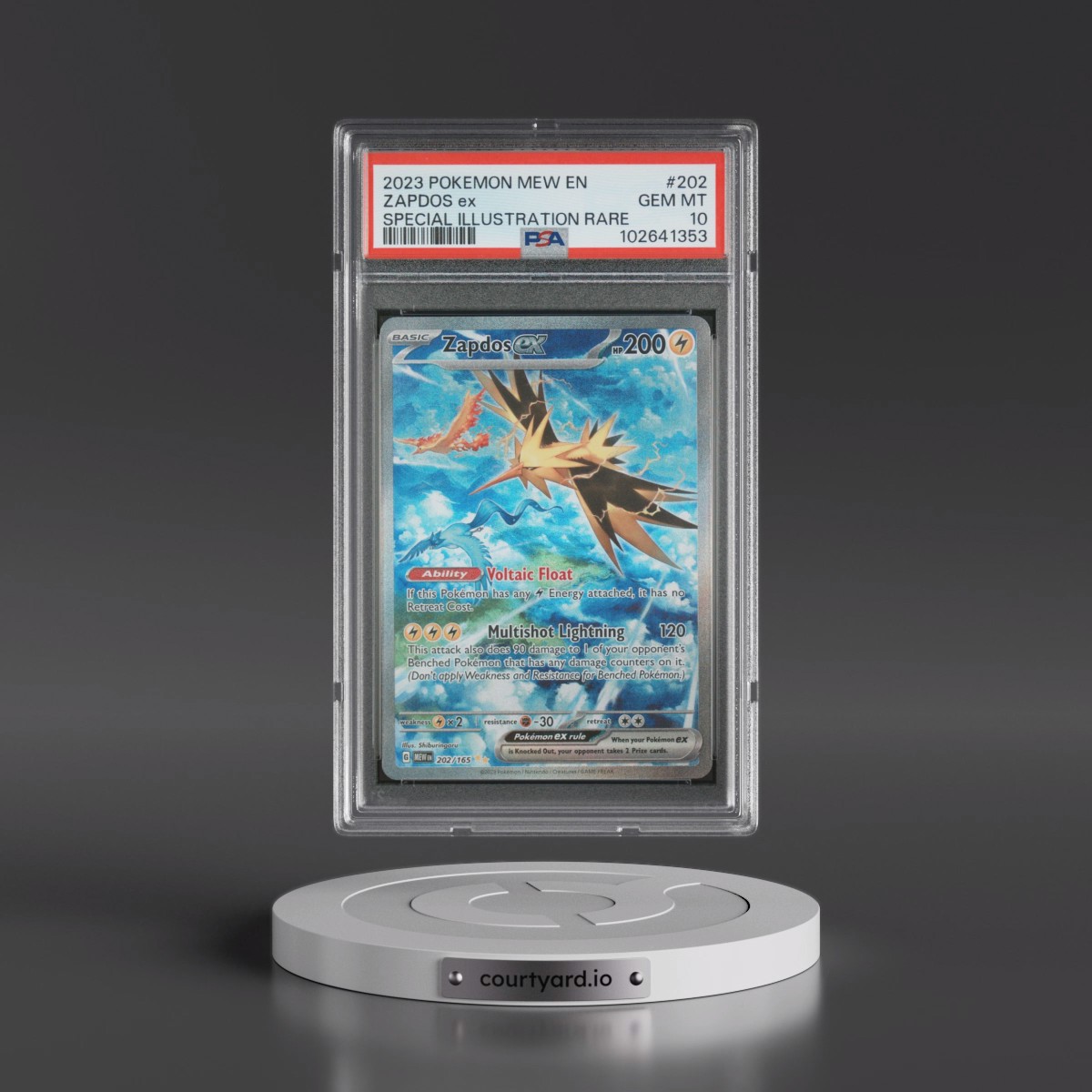 2023 Pokémon Mew EN-151 #202 Zapdos EX - Holo Special Illustration Rare (PSA 10 GEM MINT)