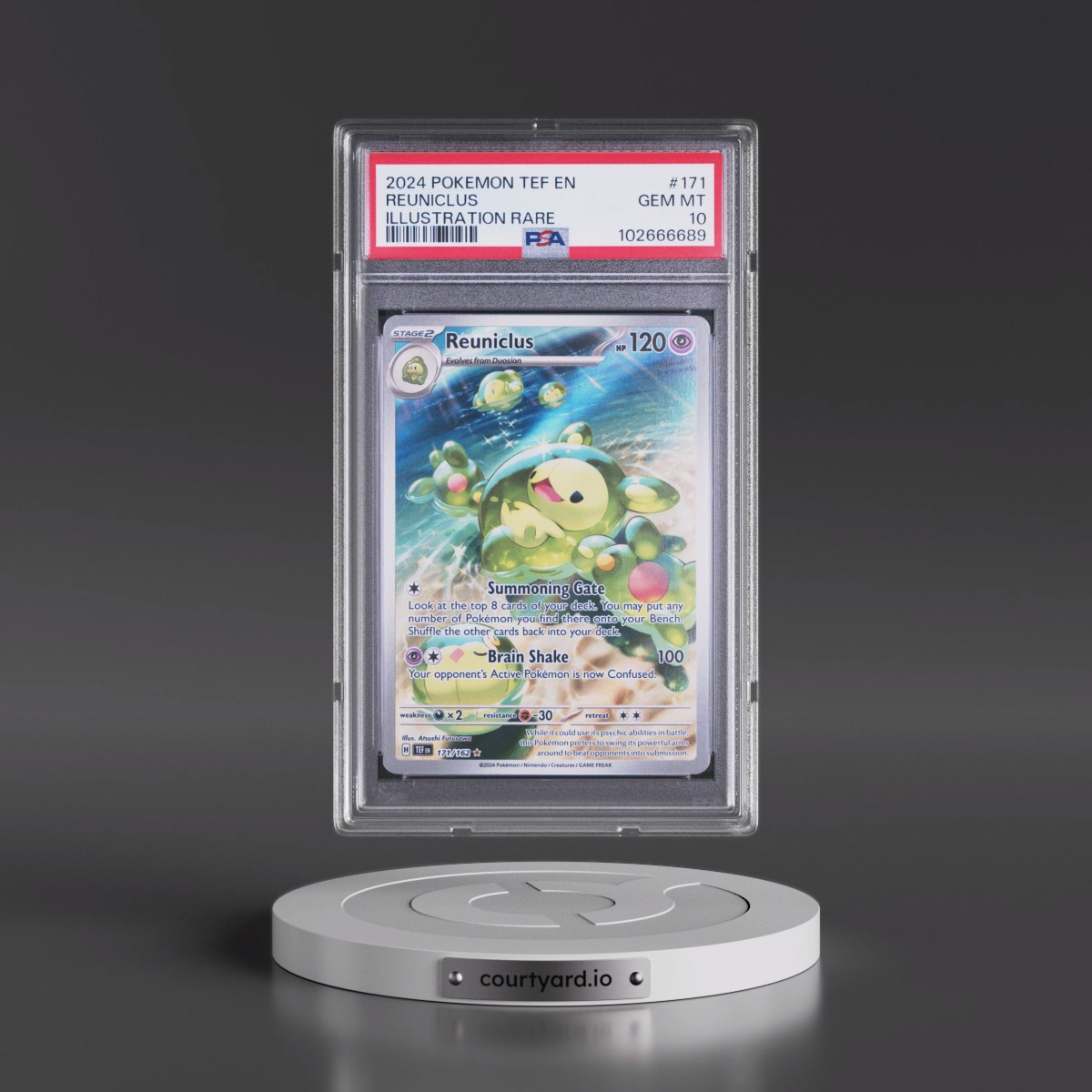 2024 Pokémon Tef EN-Temporal Forces #171 Reuniclus - Illustration Rare (PSA 10 GEM MINT)