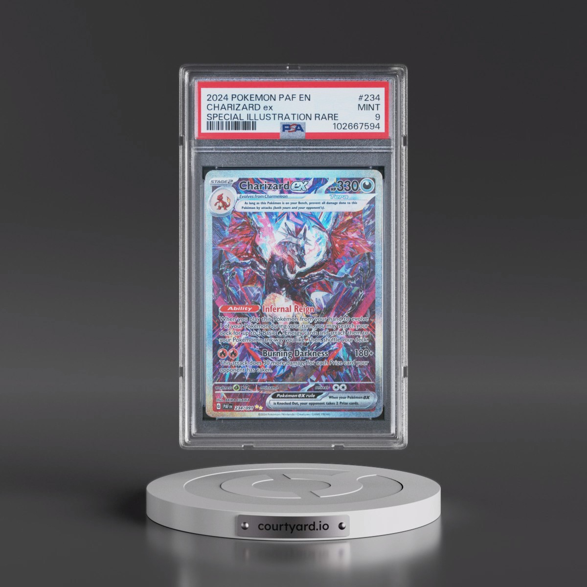 2024 Pokémon Paf EN-Paldean Fates #234 Charizard EX - Holo Special Illustration Rare (PSA 9 MINT)