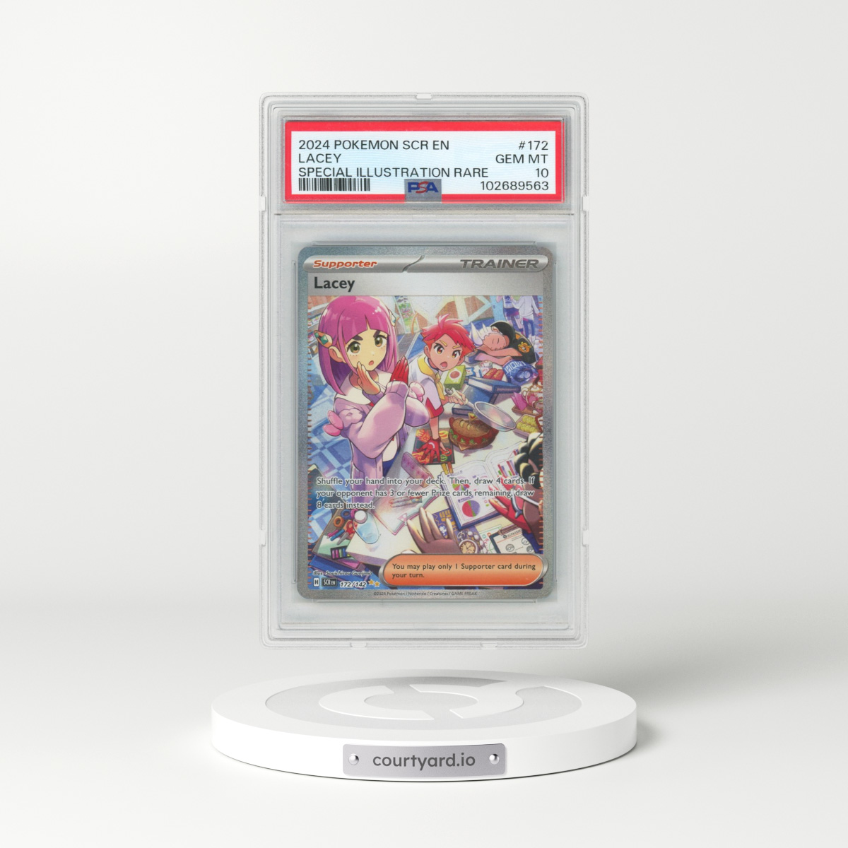 2024 Pokémon Scr EN-Stellar Crown #172 Lacey - Special Illustration Rare (PSA 10 GEM MINT)
