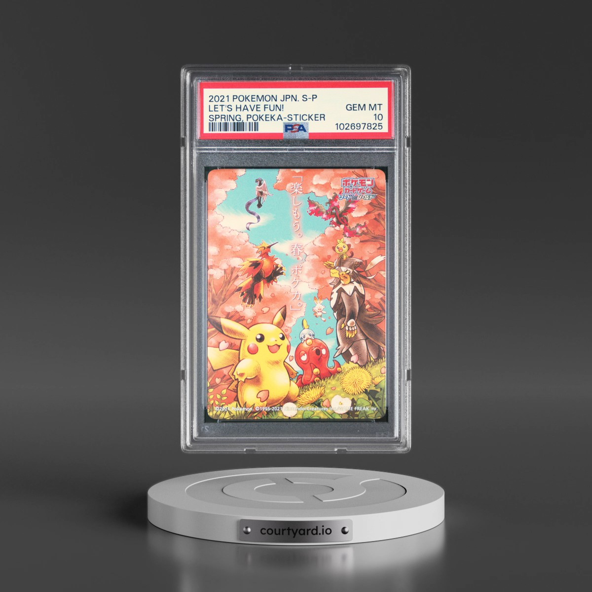 2021 Pokémon S Promo Let's Have Fun! Spring, Pokeka - Sticker (PSA 10 GEM MINT)