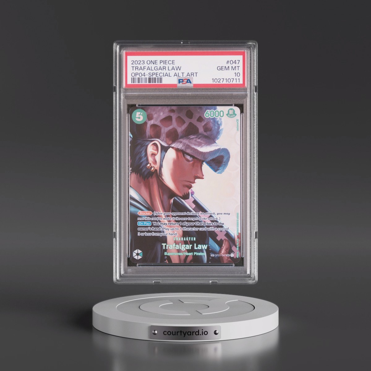 2023 One Piece Kingdoms of Intrigue #047 Trafalgar Law - Special Alternate Art (PSA 10 GEM MINT)