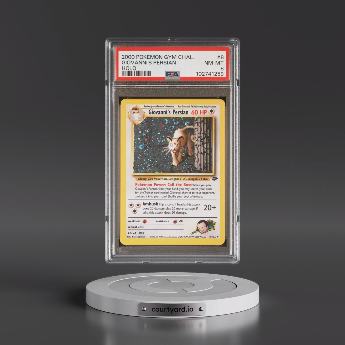 2000 Pokémon Gym Challenge #8 Giovanni's Persian - Holo (PSA 8 NM-MT)