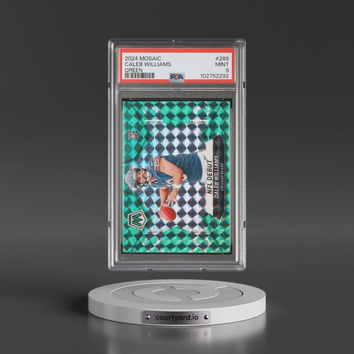 2024 Panini Mosaic #289 Caleb Williams - Green (PSA 9 MINT)