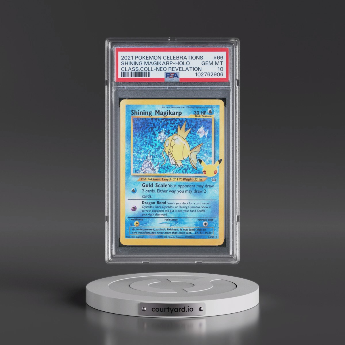 2021 Pokémon Celebrations Classic Collection #66 Shining Magikarp - Holo Holo (PSA 10 GEM MINT)