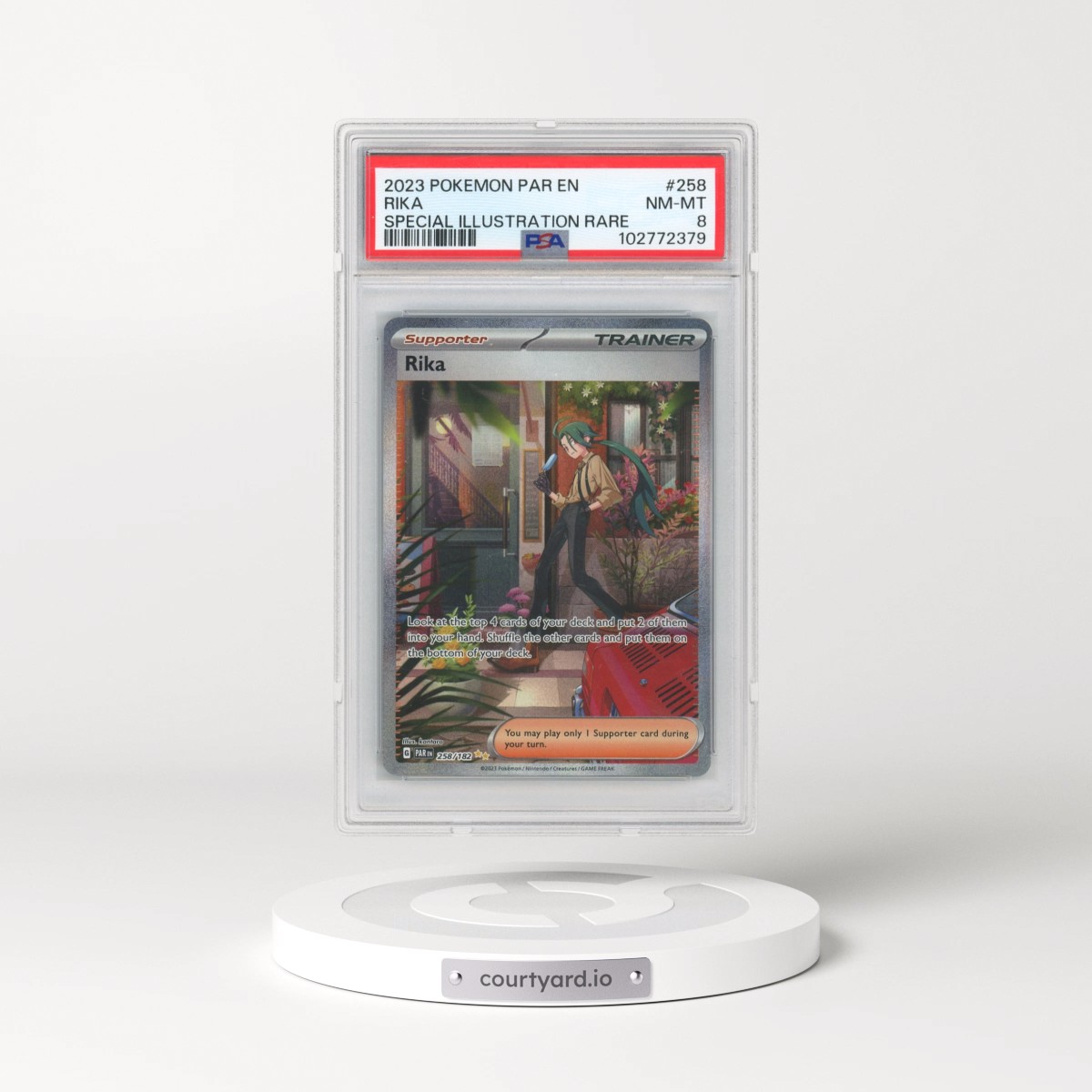 2023 Pokémon Par EN-Paradox Rift #258 Rika - Special Illustration Rare (PSA 8 NM-MT)