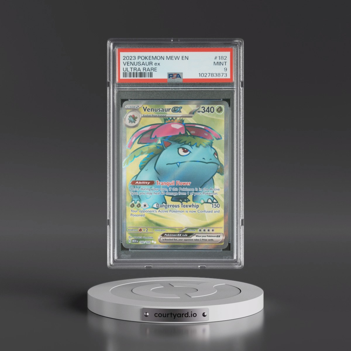2023 Pokémon Mew EN-151 #182 Venusaur EX - Holo Ultra Rare (PSA 9 MINT)