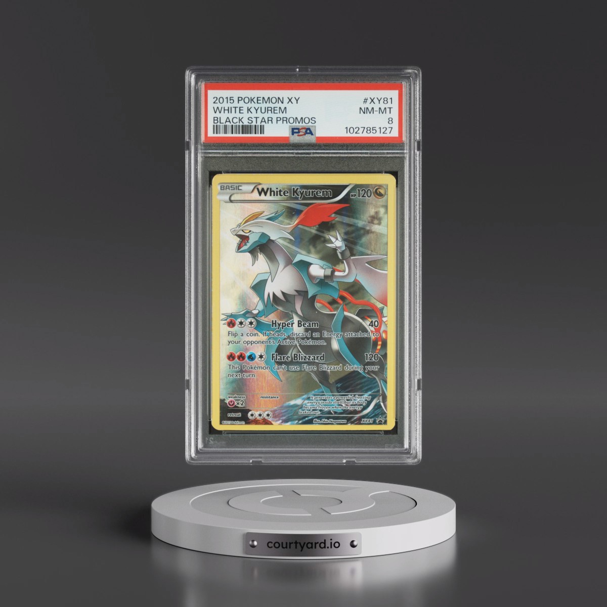 2015 Pokémon XY Black Star Promos #XY81 White Kyurem (PSA 8 NM-MT)