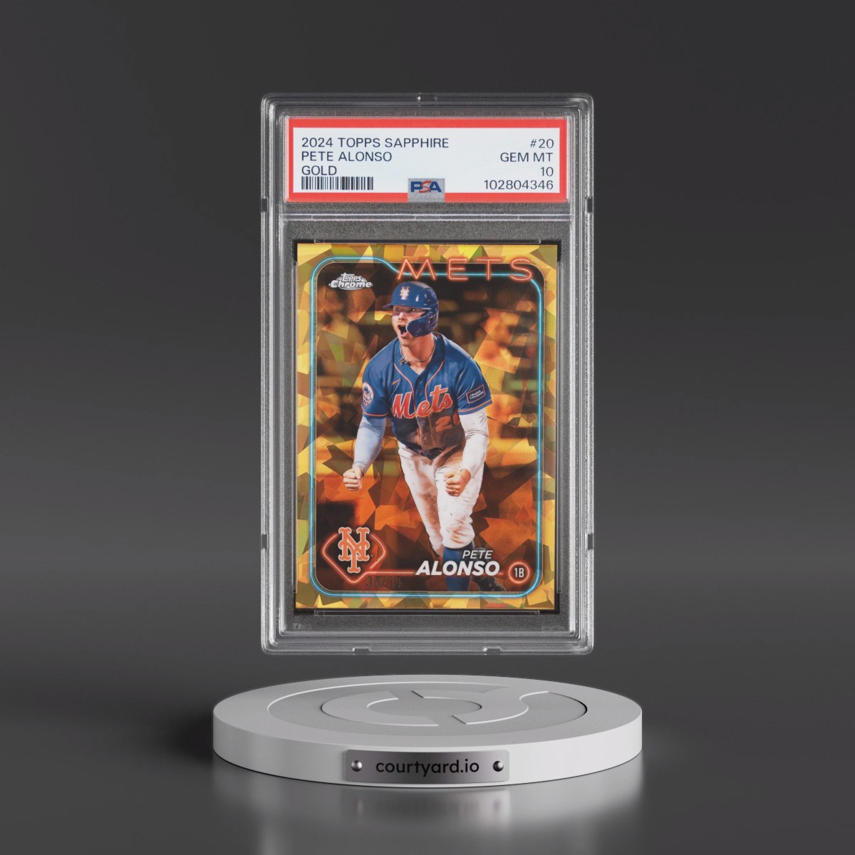 2024 Topps Chrome Sapphire Pete Alonso - Gold #20 PSA 10