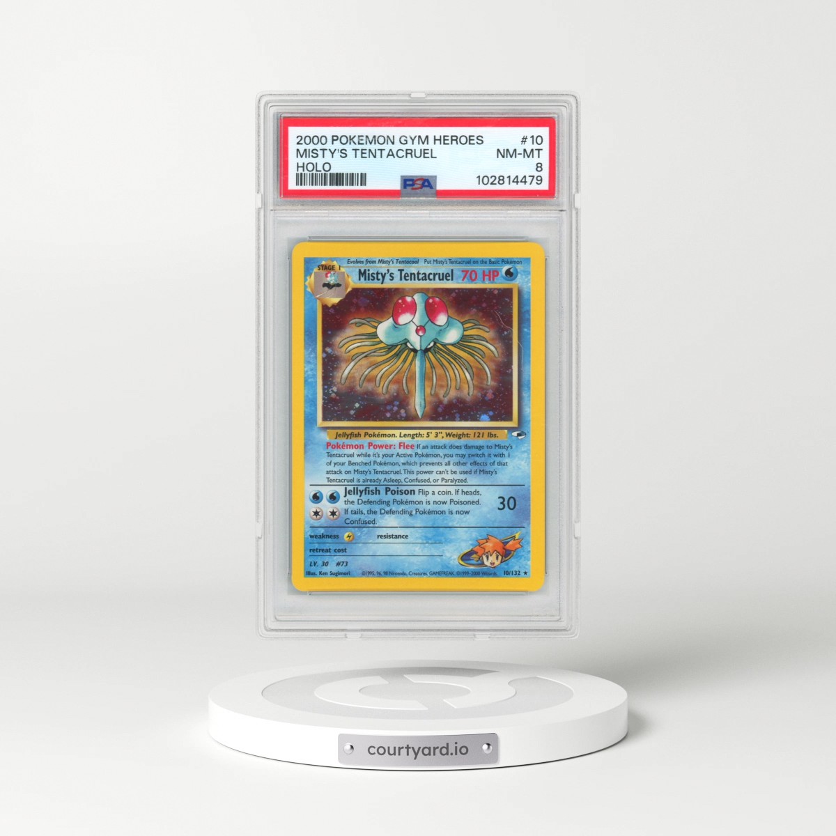 2000 Pokémon Gym Heroes #10 Misty's Tentacruel - Holo (PSA 8 NM-MT)